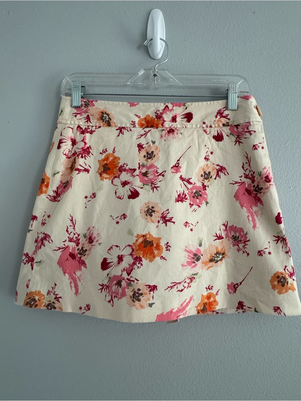 Ann Taylor Floral Skort Women’s Size 4 Mini Skirt/Skort Shorts Side Buttons